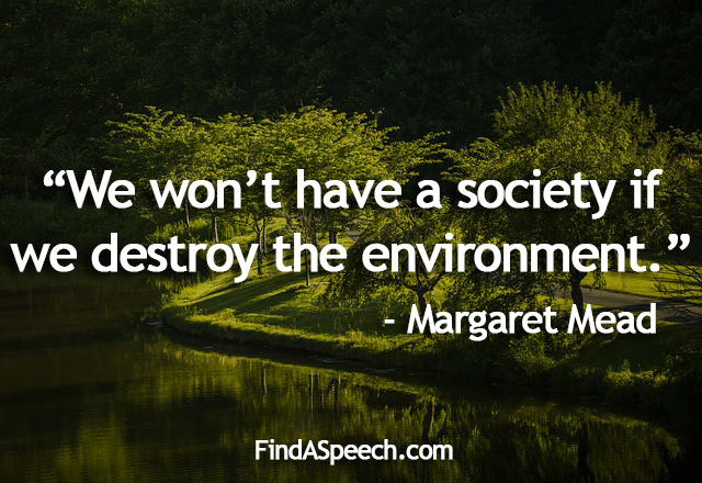 Environment Speech Quote