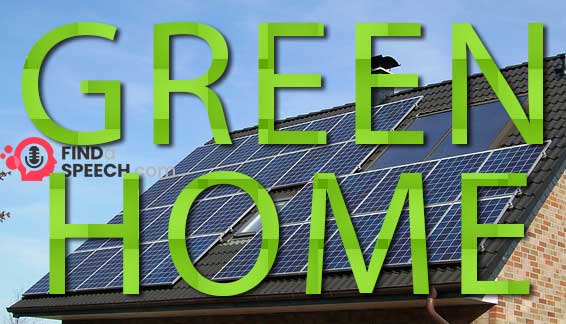 Speech on Greener Homes