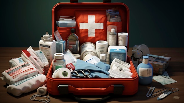 well-stocked first-aid kit